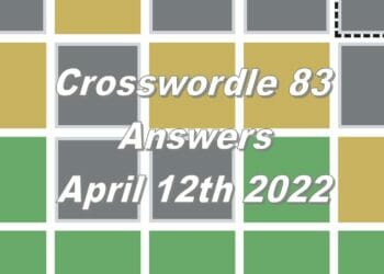 Daily Crosswordle 83 - 12th April 2022