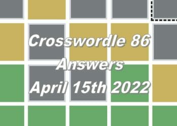 Daily Crosswordle 86 - 15th April 2022