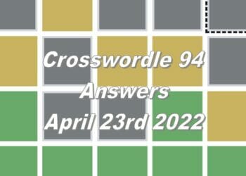 Daily Crosswordle 94 - 23rd April 2022