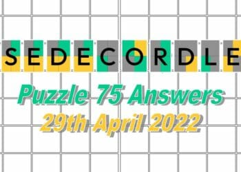 Daily Dordle 75 Answer - April 29th 2022