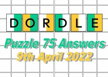 Daily Dordle 75 - April 9, 2022