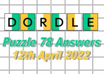 Daily Dordle 78 - April 12th, 2022