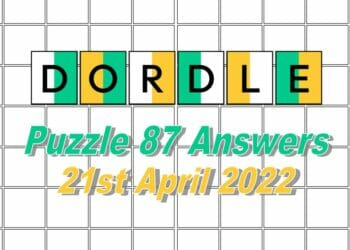 Daily Dordle 87 - April 21st, 2022