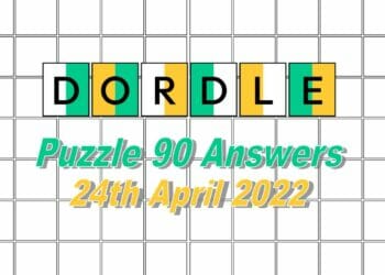 Daily Dordle 90 - April 24th, 2022