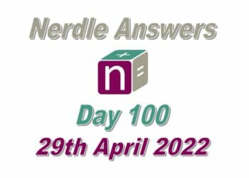 Daily Nerdle 100 - April 29th, 2022