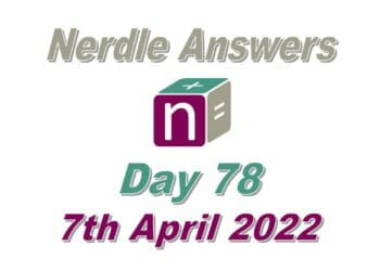 Daily Nerdle 78 - April 7, 2022
