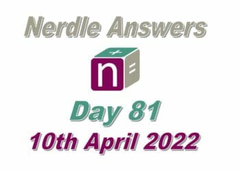 Daily Nerdle 81 - April 10th, 2022