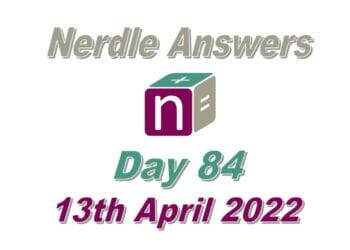 Daily Nerdle 84 - April 13, 2022