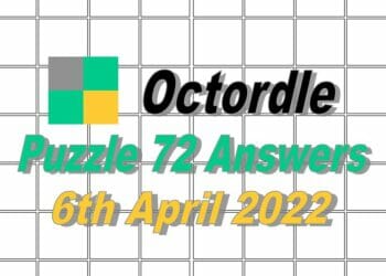 Daily Octordle 72 - April 6, 2022