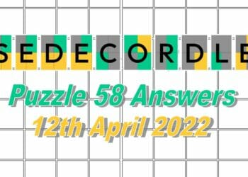 Daily Sedecordle 58 - April 12th, 2022