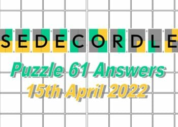 Daily Sedecordle 61 - April 15, 2022