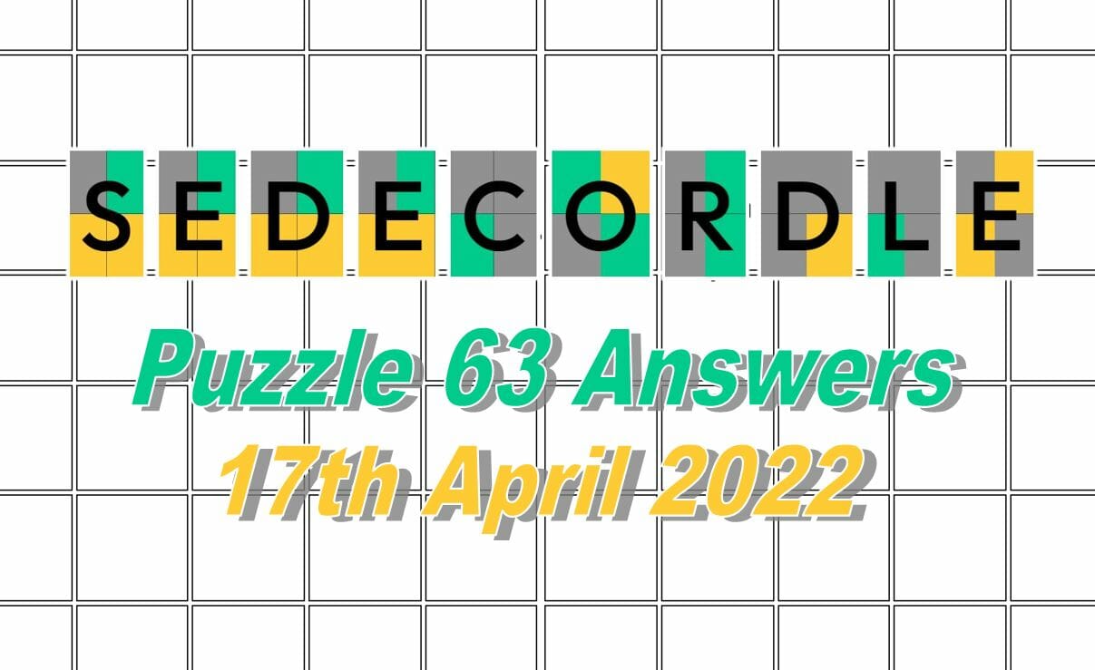 Daily Sedecordle 63 - April 17, 2022