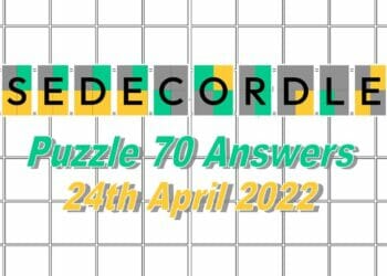 Daily Sedecordle 70 - April 24, 2022