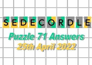 Daily Sedecordle 71 - April 25, 2022