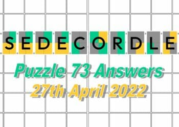 Daily Sedecordle 73 Answer - April 27th 2022