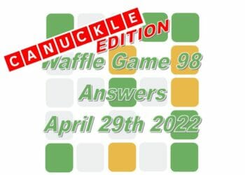 Today’s ‘Waffle Game’ 98 Answer: April 29 2022 Solution