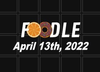Foodle Answer 103 - 13th April 2022