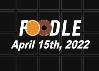 Foodle Answer 105 - 15th April 2022