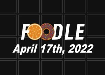 Foodle Answer 107 - 17th April 2022