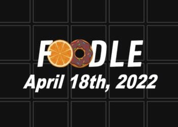 Foodle Answer 108 - 18th April 2022