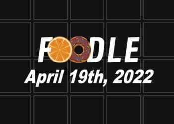 Foodle Answer 109 - 19th April 2022