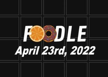 Foodle Answer 113 - 23rd April 2022