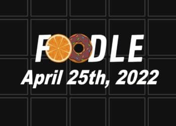 Foodle Answer 115 - 25th April 2022