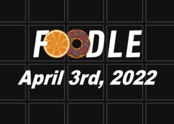Foodle Answer 93 - 3rd April 2022