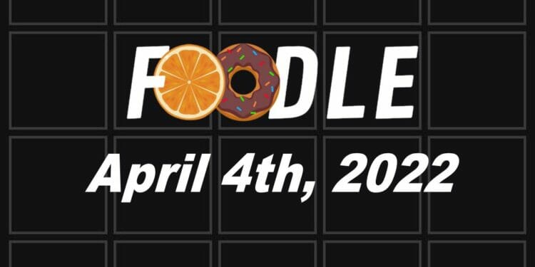 Foodle Answer 94 - 4th April 2022