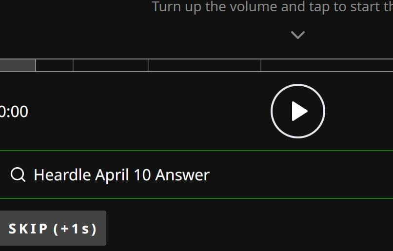 Heardle Song April 10 2022 Answer Today: #44 Daily Hints