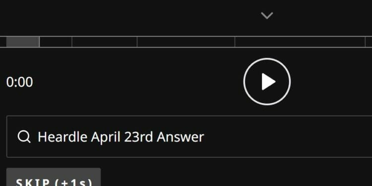 Heardle April 23 Answer Song of the Day 57 Hints Today