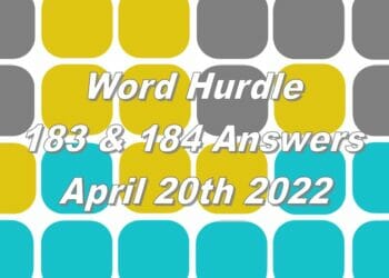 Word Hurdle #183 & #184 - 20th April 2022
