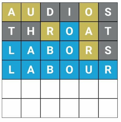 Word Hurdle #189 Morning Answer - 23rd April 2022