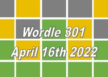 Wordle 301 Answer - April 16th 2022