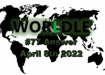 Worldle 77 - April 8th 2022
