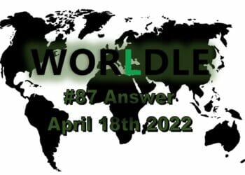 Worldle 87 - April 18th 2022