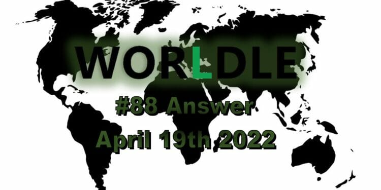 Worldle 88 - April 19th 2022