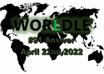 Worldle 91 - April 22nd 2022