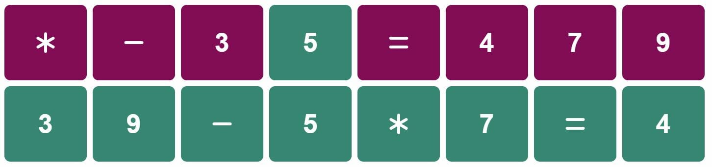 Bonus Instant Nerdle 2 Answer - Tweeted 6th May 2022