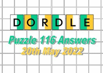 Daily Dordle 116 - May 20th 2022