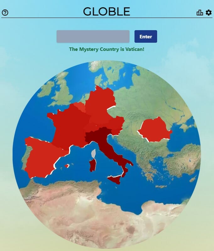 Daily Globle Answer - 20th May 2022
