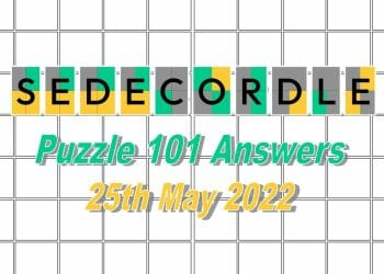 Daily Sedecordle 101 - May 25th 2022