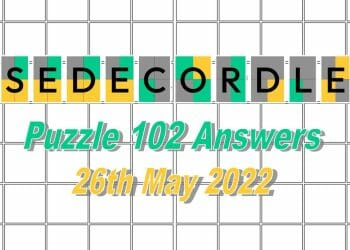 Daily Sedecordle 102 - May 26th 2022