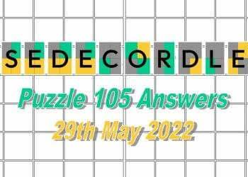 Daily Sedecordle 105 - May 29th 2022