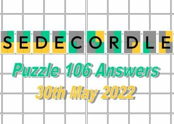 Daily Sedecordle 106 - May 30th 2022