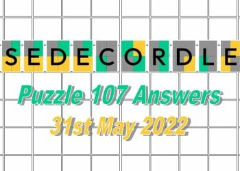 Daily Sedecordle 107 - May 31st 2022