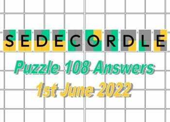 Daily Sedecordle 108 - June 1st 2022