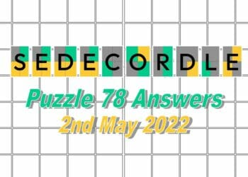 Daily Sedecordle 78 Answer - May 2nd 2022