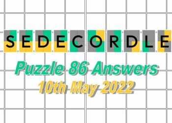 Daily Sedecordle 86 - May 10th 2022