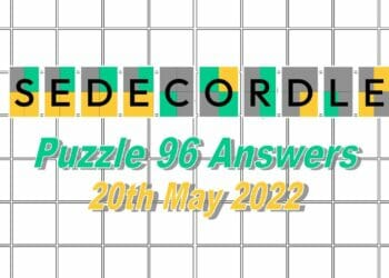Daily Sedecordle 96 - May 20th 2022